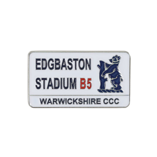 EDGBASTON STADIUM STREET SIGN PIN BADGE