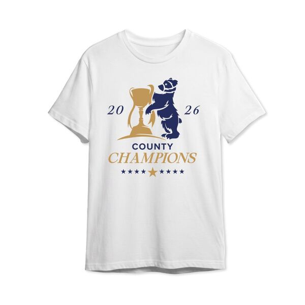 WCCC COUNTY CHAMPIONS BEAR & TROPHY TEE WHITE